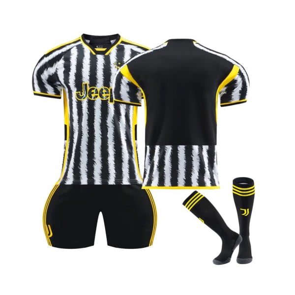 ( 2023-24 Juventus hemmafotbollströjasatser för barn, vuxna XL(180-190CM)