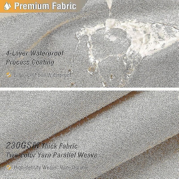 180 X 240cm Extra lång tyg duschdraperi, linne texturerad kraftig tyg duschdraperi set med 12 plast krokar, stort hotell lyx polyester