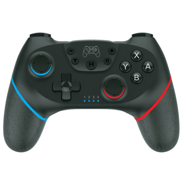 Trådlös Gamepad Switch - Vänster Blå Höger Röd, med sexaxlig skärm