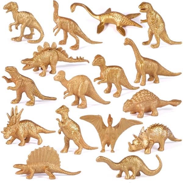 16 Pieces Dinosaur Figures Toys Set Realistic Small Dinosaur Figures Plastic Mini Dinosaur Figures Realistic Dinosaur Figures Dino Figures