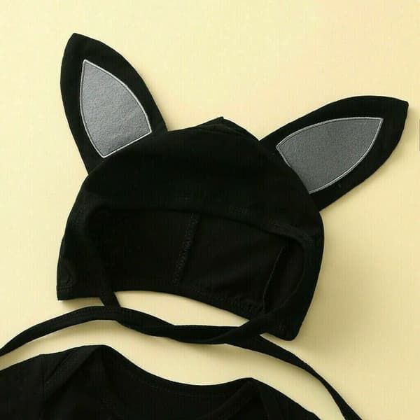 Halloween-dräkter för bebisar, fladdermusdesign, bomullsbody med hatt B 90(12-18M)