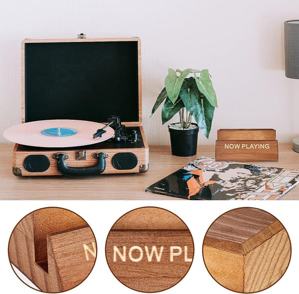 Nu Spelar Vinyl LP Ställ Vinyl LP Hållare Display Trä R