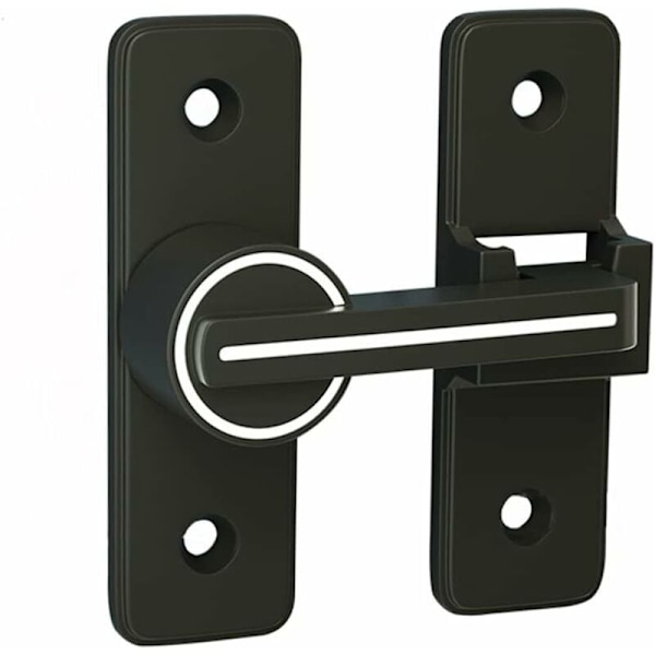Självlysande Skjutdörrslås, 180° Svängdörrskrok, Stöldskydd Hasp Låsspärr, för Dörr, Fönster (180 Grader)