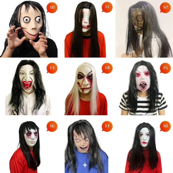 Spökhusmanuskript dödar NPC män och kvinnor mask huvudbonad Halloween rumsflykt spökhus skräckkostym MJ51 C