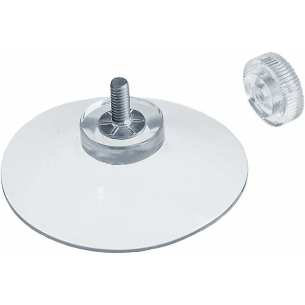 x sugproppar Ø 50 mm med M4x10mm gänga med räfflade muttrar Transparent - Tillverkad i Tyskland, från DEBUNS