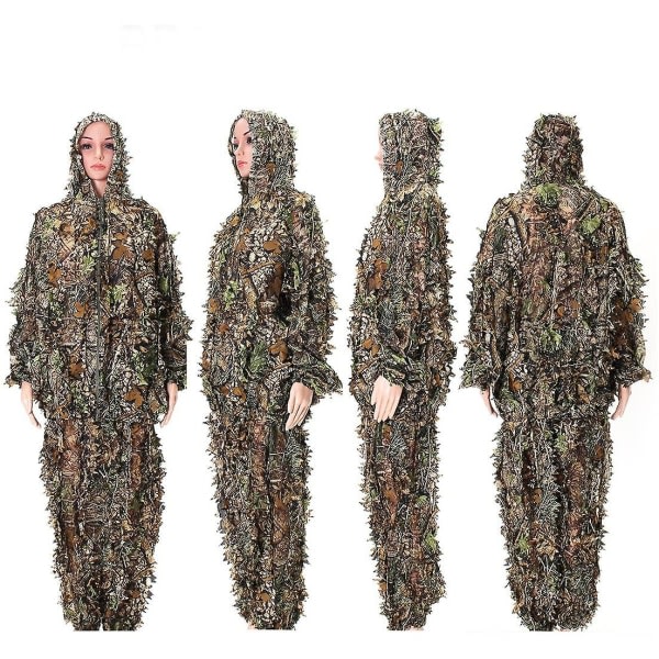 Camo Suits Suits 3d Leaves Woodland Camouflage Kläder Army Sniper Militar