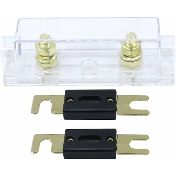 100A ANL Sikringsholder 100A ANL Sikring Guld Blad Bil Automotive Audio Strøm Sikkerhedsbeskyttelse Belagt til 0 2 4 Gauge