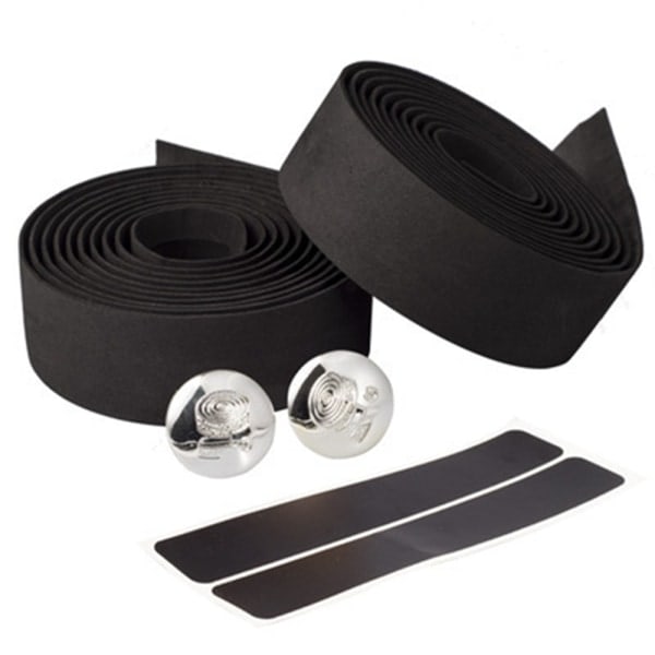 IC Rivsikker sykkelstyretape inkludert endestykker og Solid Black
