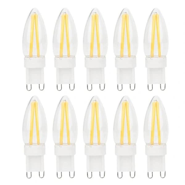 10 stk. G9 Dæmpbar Lang Filament LED-pære til Hjem & Bilbelysning 3W AC220V 0.2