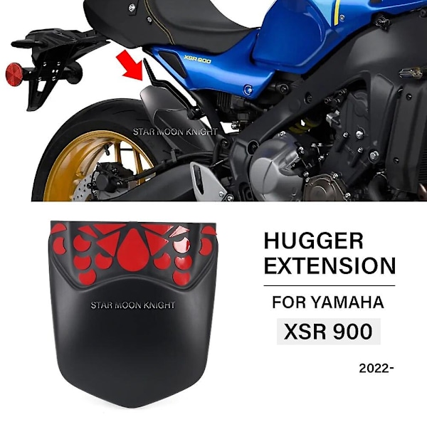 Abs Plastic Back Fender Extension Mudguard For Yamaha Xsr900 Xsr 900 2022- Motorcycle Rear Fender Extender Hugger Extension