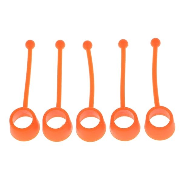 IC 5 stk. Finger Gripper Styrketræner Hånd Yoga Modstandsbånd Orange