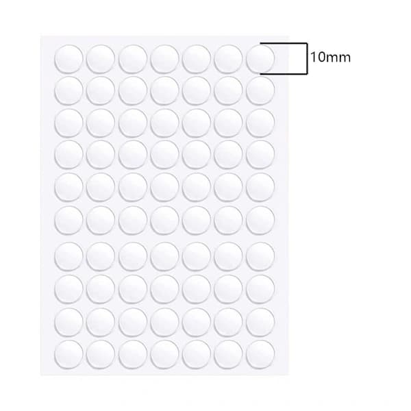 500 Pcs Double-Sided Adhesive Tape 10mm Transparent Removable Dots for Decorations