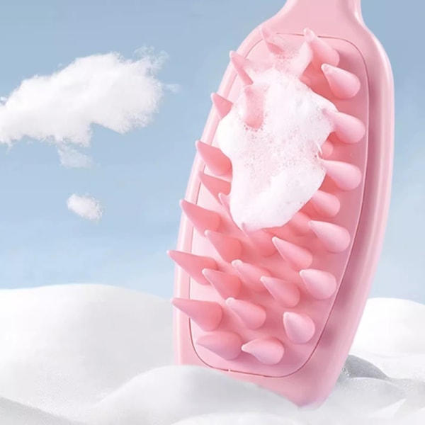 IC Pitkä Varsi Pehmeä Silikoni Shampoo Päänahan Hierontalaite Hiuksille