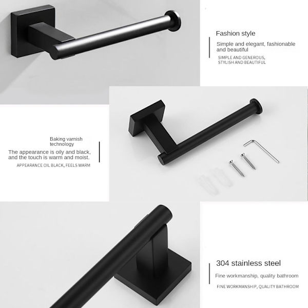 Toiletpapirholder Toiletpapirholder SORT SORT sort black