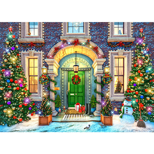Ny kreativ 24 æsker med papirpuslespil overraskelse blind boks rød julegave souvenir gave 1008 pieces of Christmas 03 (70*50)