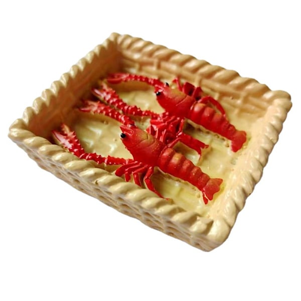 Vientilaatuinen kolmiulotteinen realistinen äyriäisten hummeri rapu iltapäivätee 3d hieno jääkaappimagneetti lahja Hairy Crab Plate 5*7CM