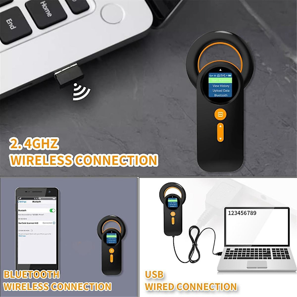 Bluetooth Pet Mikrochip-læser, 3-i-1 (2,4 GHz trådløs + Bluetooth + USB) Universal Dyre-Tag-læser