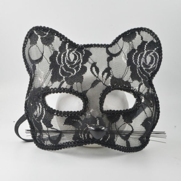 IC Halloween Cosplay Kettu Naamio Pitsi Seksikäs Silmänaamio Eläinnaamio Puoli Valkoinen