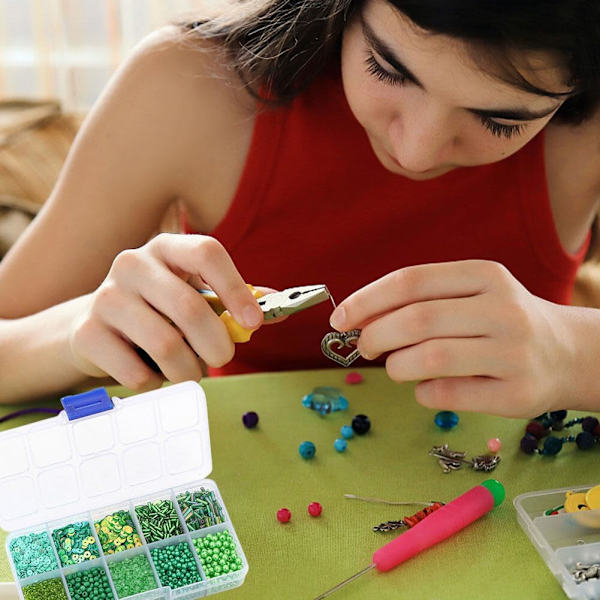 Färgglada minipärlor för armband - DIY Macaron Charm Kit Green