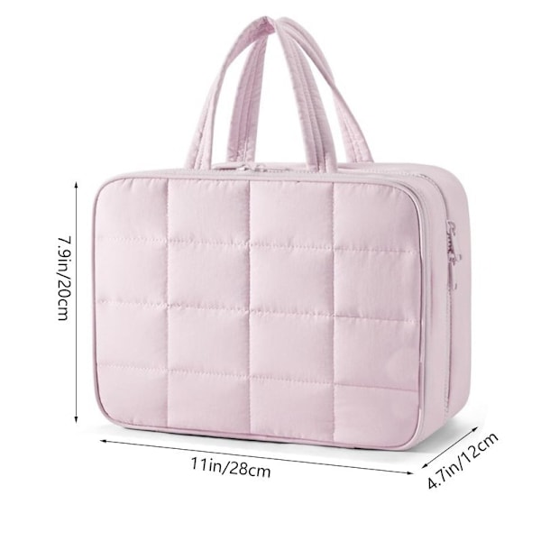 Toilettepose med smykkeskrin, hængende toilettaske MJ51 rejsetaske opbevaring pink 27.9*18.8*7.6CM