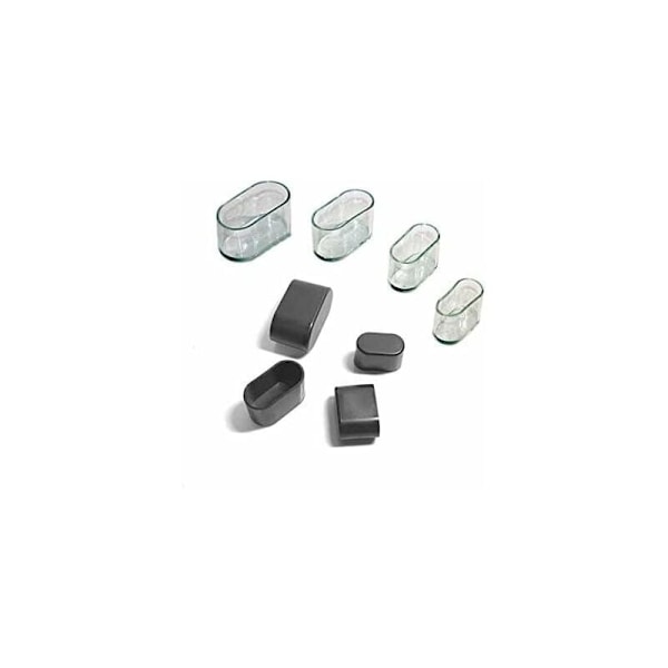 Stolsbensskydd, Ovala Silikonmöbelfötter Skydd Bordsskydd Golvskydd mot Repor, 8-24 st - Transparent/24 st 15X30 mm