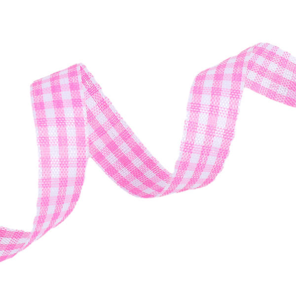 IC Rutigt band, kemisk fiber flätad kant, rutigt band, för rosa