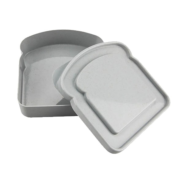 2 st heta säljande bärbara toast bröd sandwichlåda vetestrå brödlåda grey