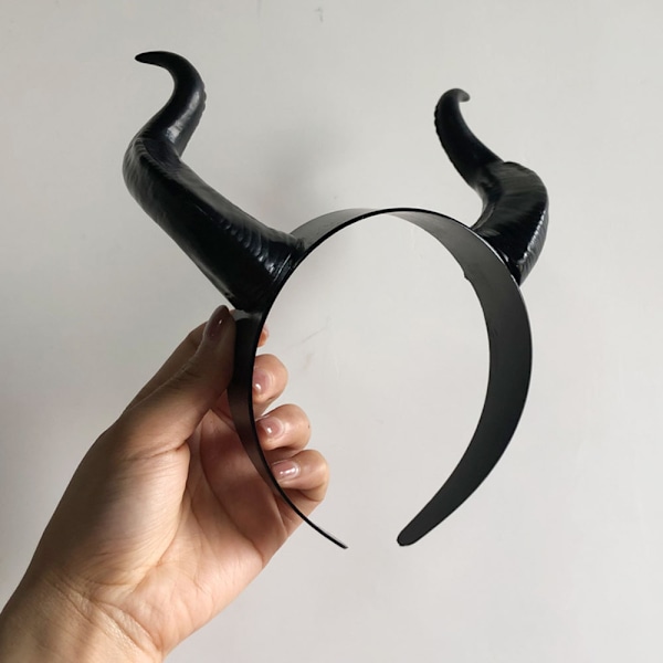 Maleficent Maleficent horn hodeplagg hårtilbehør Halloween maskerade side rekvisitter MJ51 One Size Red gradient detachable