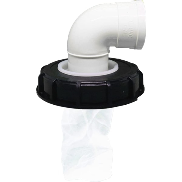 IC IBC-låsfilter, tvättbart IBC-tanklock i nylon med lock, IBC-tanktillbehör