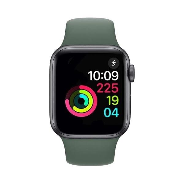 IC Silikoni Ranneke Apple Watch 42/44/45/49 mm Tummanvihreä Tummanvihreä Tummanvihreä