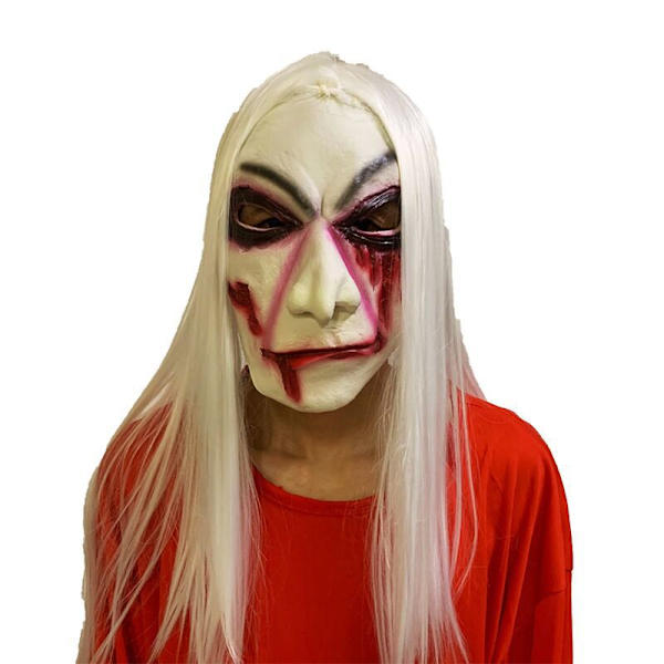 Spökhusmanuskript dödar NPC män och kvinnor mask huvudbonad Halloween rumsflykt spökhus skräckkostym MJ51 C