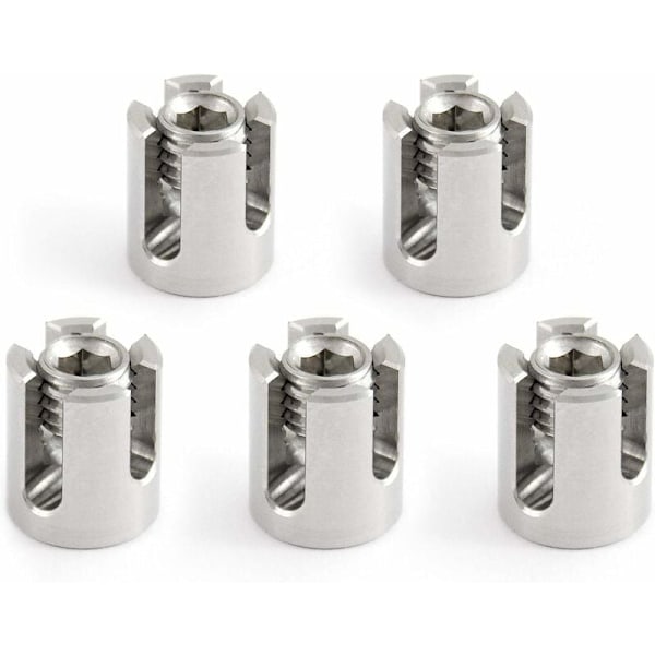 Pakke med 5 kabelklemmer i rustfritt stål (A4) - For 2 mm kabel - M8 (for 2 mm kabel)