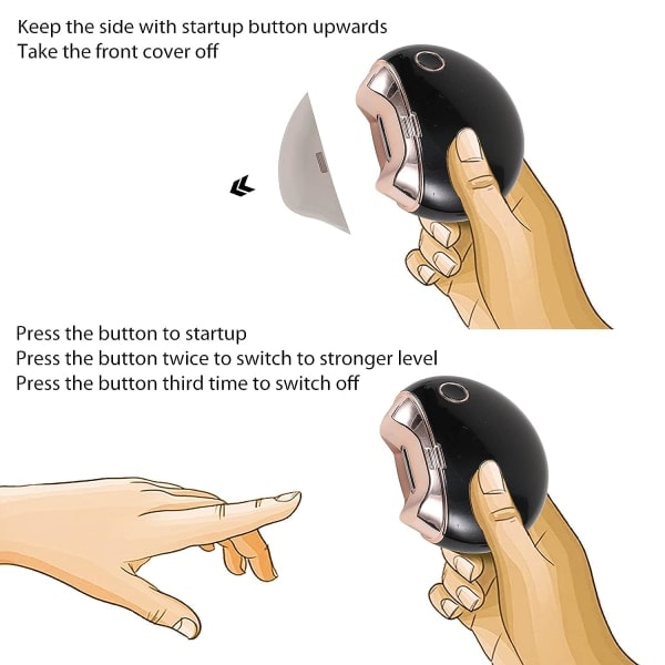 IC Sort elektrisk negleklipper Trimmer Cutter Manicureværktøj til alle aldre Venligt designet til alle mennesker
