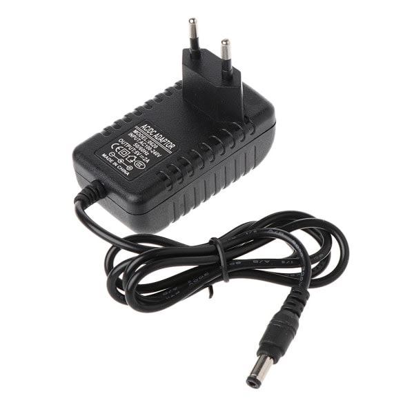 6 Volt 2A strømforsyning AC til DC 7,5 x 3 cm stik 6V 1 Amp strømforsyning, vægadapter med ekstra lang 90 cm ledning