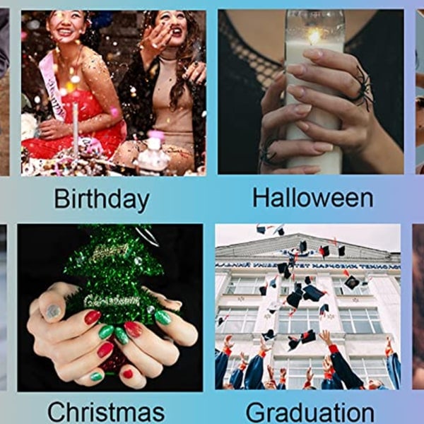 IC Höst Halloween Nagelstickers Dödskalle Nagelstickers 3D Självhäftande Stil 2