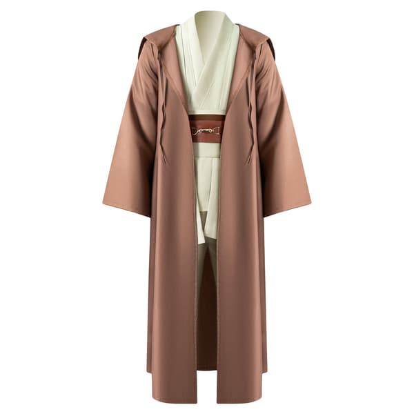 Mub- Obi-Wan Kenobi høj kvalitets cosplay kostume sort Jedi kappe lyssværd duel sort Sort Black M