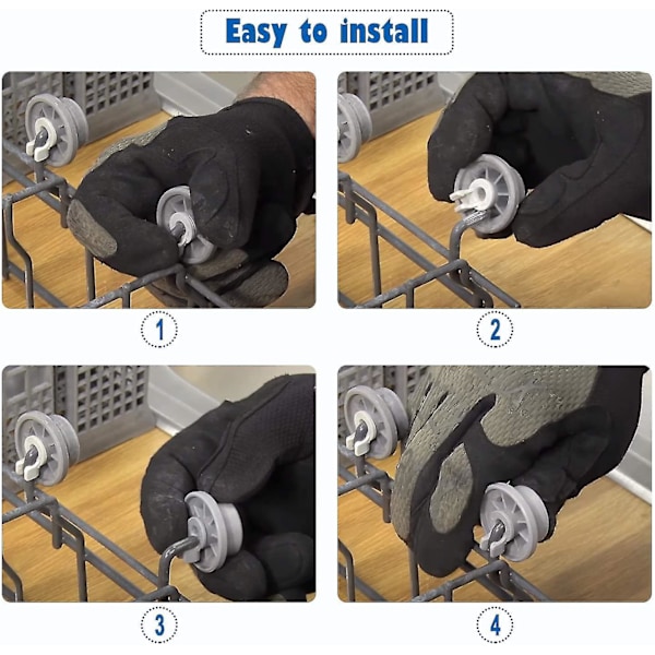 Hjul till Siemens Bosch Beko Neff Diskmaskin Universal Nedre Korg Hjul
