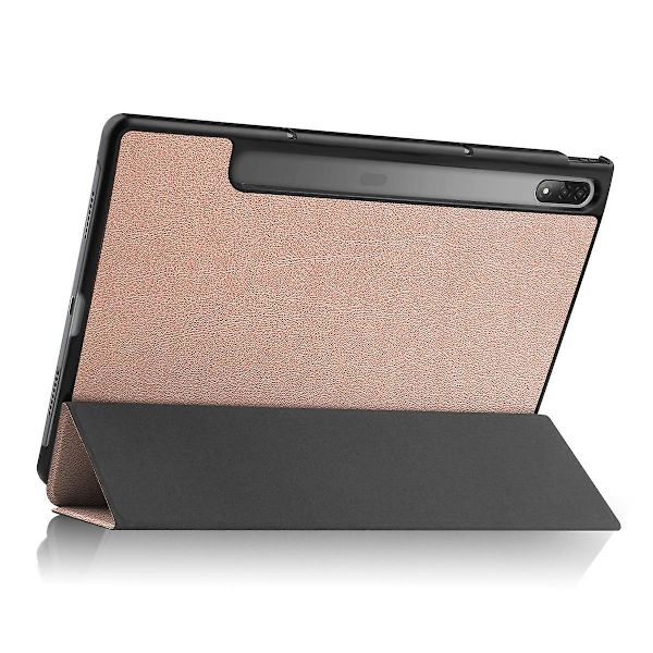 Fodral för Lenovo Tab P12 Pro med pennhållare 12,6\" stöttåligt fodral Tri-Fold Stand Folio Smart Cover för Lenovo Tab P12 Pro 12,6\" roséguld