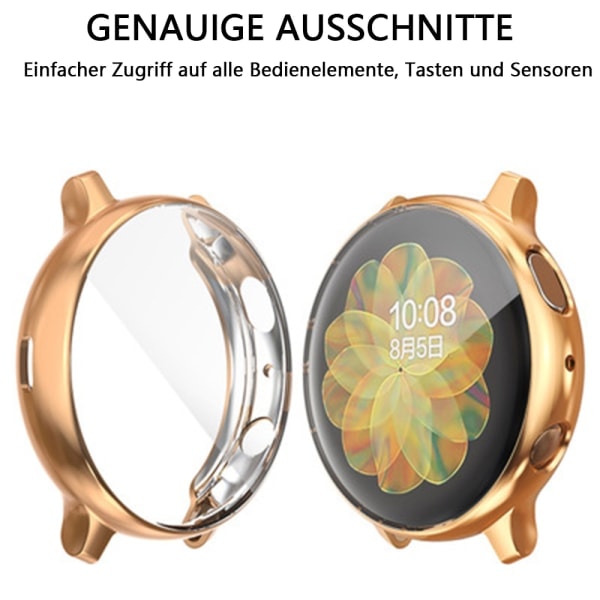 IC-etui, der er kompatibelt med Samsung Galaxy Active 2 Watch Transparent + rosaguld