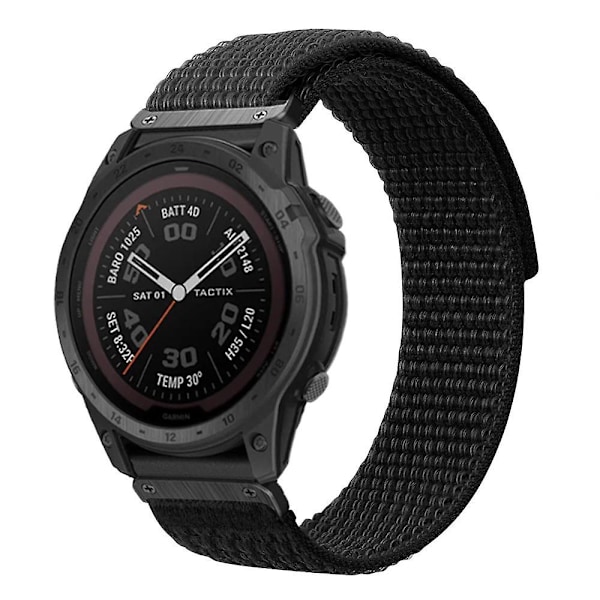 Til Garmin Tactix 7 Pro/Fenix 7X/Fenix 6X Pro 26mm Nylon Urrem Armbånd Rem Udskiftning