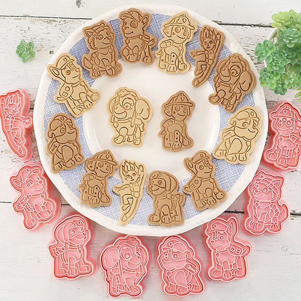 IC PAW Patrol Kjeks Utstikker Sett Plast Forming Form Kake Bakverk Mol