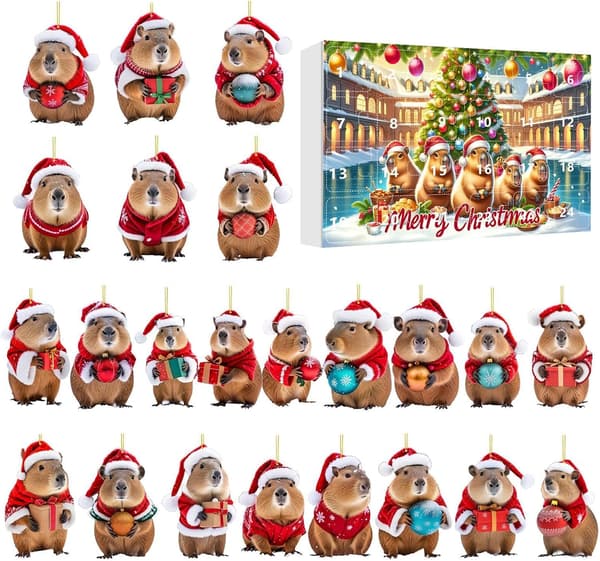 Kapibara Adventskalender, Nedtelling til jul 2025, Julepynt i akryl Style two
