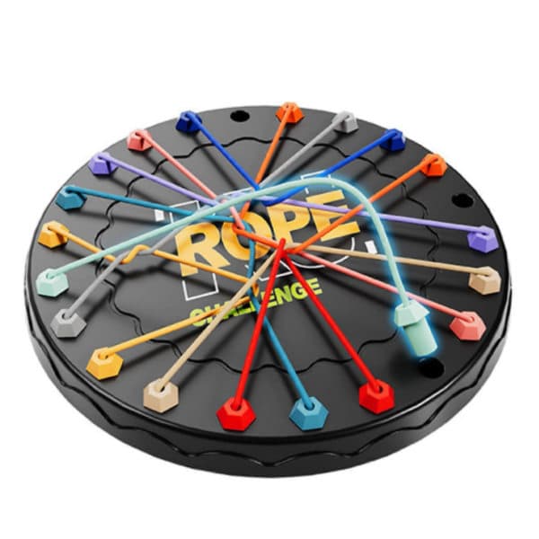Interactive Rope Knot Game Challenges Logical Puzzle Board for Kids Adults Portable Fun Stress Toy