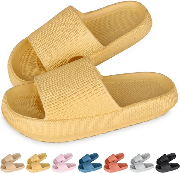 Tjocka Plattform Molntofflor för Dam gul yellow 38-39 yellow