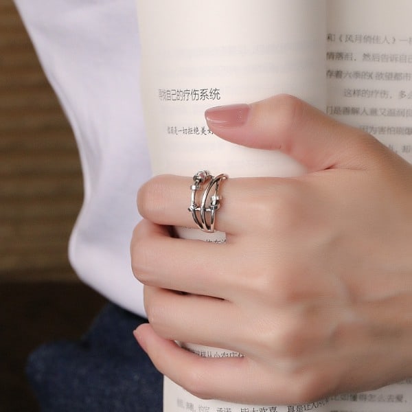 IC 925 Sterling Sølv Ring Stresslindring Gave til kvinder