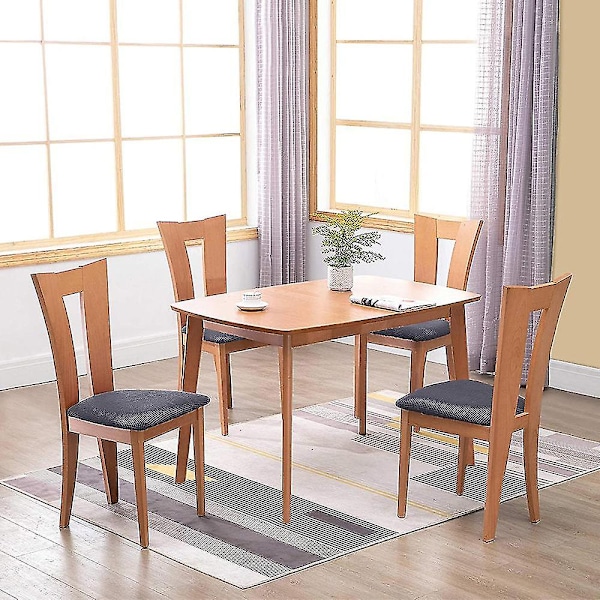 6 st Stretch Jacquard stolsöverdrag, avtagbara stolsöverdrag