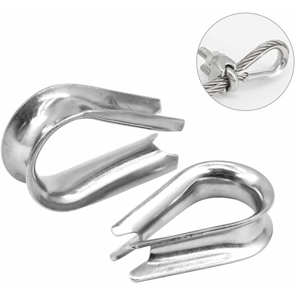 250 stk. 6 Størrelser Aluminium Wire Tau Kauser Sortiment - Doble Hylser & 5 Størrelse Kauser for Wire Tau
