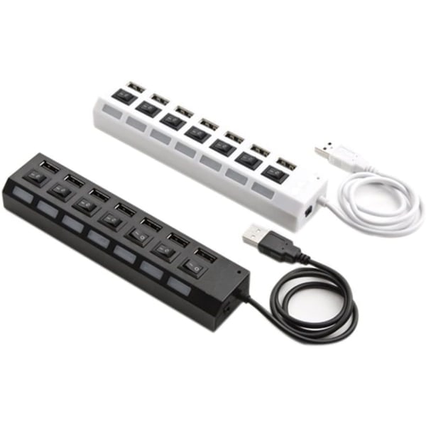 IC USB Hub Power USB Hub med Hurtiglading med Enkel Hvit
