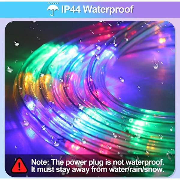 LED ljusslang utomhus/inomhus belysning ljusslang ljusslinga 10M RGB
