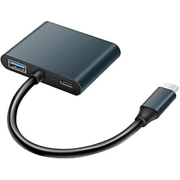 Usb C till Dual Hdmi Adapter 4k 60hz, 4 i 1 Typ C till Dual Hdmi, Usb 3.0 Port, Usb C Pd Laddning Kompatibel Med Mac Os, Windows, Android, Linux Usb C De